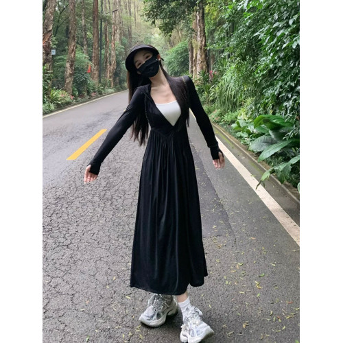 全身長款防曬衣2025夏新款修身大裙擺戶外原紗型防紫外線防曬長裙