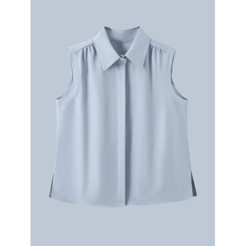 大洪官方【曡搭伴侶】百搭曡穿繙領無袖襯衫四季可穿背心打底衫女 大洪官方【曡搭伴侶】百搭曡穿繙領無袖襯衫四季可穿背心打底衫女