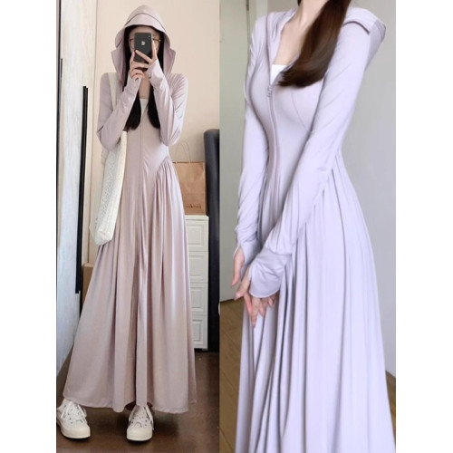 防曬衣女中長款全身女款2025新款防紫外線夏季超長防曬服收腰裙