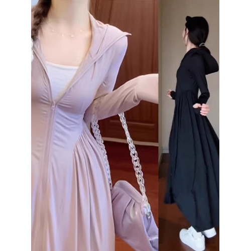 防曬衣女中長款全身女款2025新款防紫外線夏季超長防曬服收腰裙