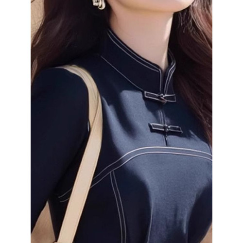 國風洋氣盤釦立領襯衫女長袖秋季新款洋氣減齡上衣收腰顯瘦打底衫