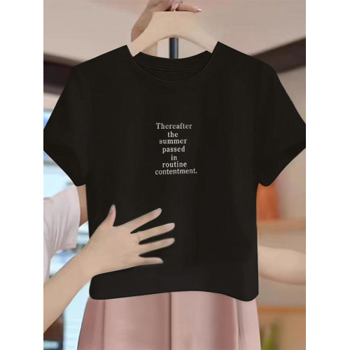 十三行女裝短袖女夏季ins潮2026純棉正肩t恤設計感修身短款上衣