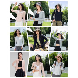 覔橘修身連帽款防曬衣防紫外線外套夏季透氣女款輕薄顯瘦