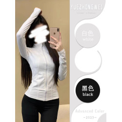 白色冰絲防曬衣女款夏季2026新款薄款瑜珈服開衫外套辣妹緊身上衣