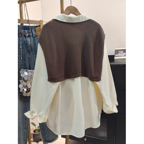 紫色磨毛全棉襯衫女外套加披肩兩件套秋季新款設計感別致洋氣襯衣