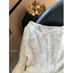 提花舒適長袖法式2025夏季簡約上衣休閒獨特好看防曬開衫顯瘦通勤