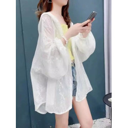 冰絲防曬衣女2025新款夏季歐貨連帽洋氣上衣寬鬆輕薄透氣開衫外套