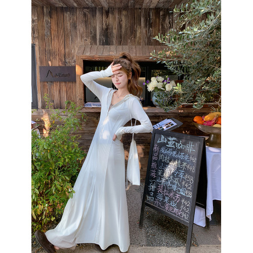 防曬衣女2025夏季新款原紗冰絲全身防曬服外套超長款修身防曬裙