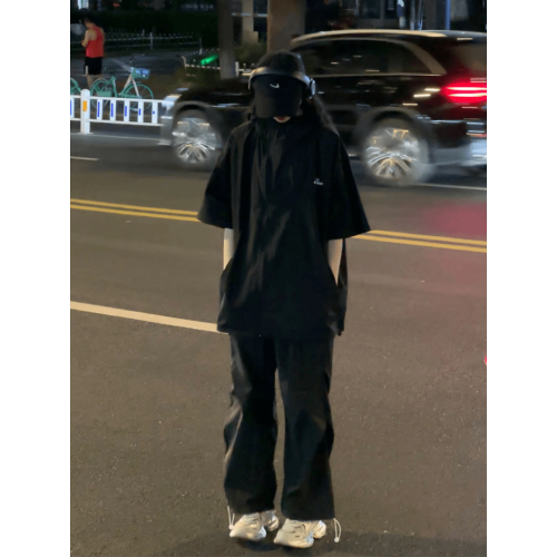 防紫外線輕薄透氣2024新款夏季防曬衣女運動套裝女寬鬆情侶三件套