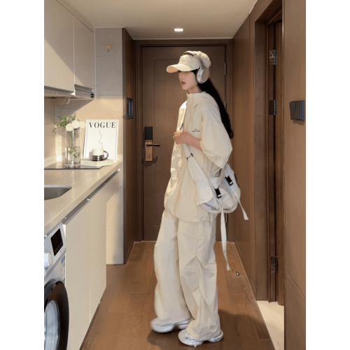 防紫外線輕薄透氣2024新款夏季防曬衣女運動套裝女寬鬆情侶三件套