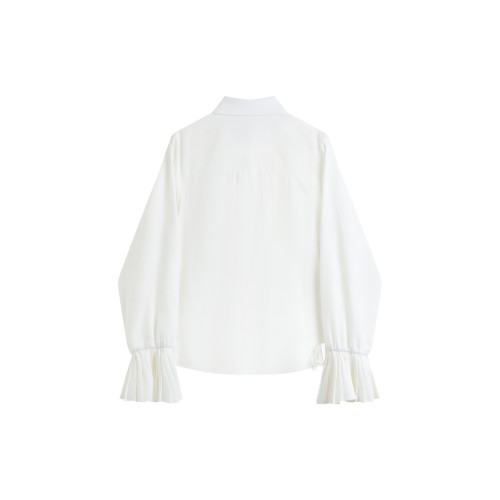 KAKD白襯衫女秋冬新款設計感小衆法式別致氣質打底小衫長袖女上衣