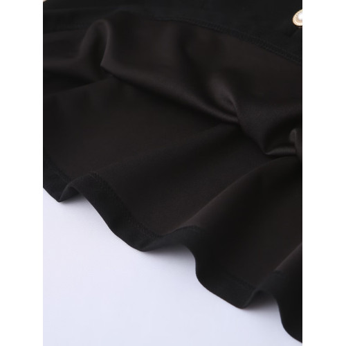 春秋韓版新款時尚法式假兩件拼接襯衫大碼寬鬆遮肚子顯瘦長袖小衫