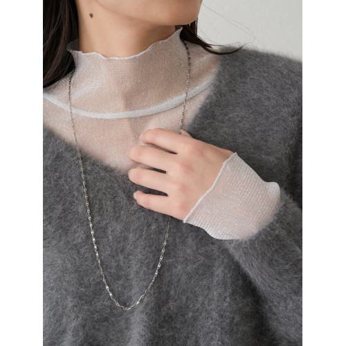 ZOEYJA佐佐家 LD巧妙展現肌膚之美 精緻荷葉領別致層次薄紗打底衫