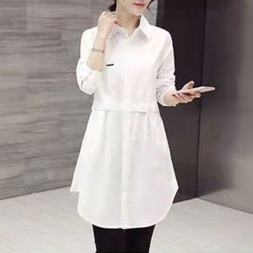 格子襯衫女設計感小衆高級感別致漂亮小衫中長款寬鬆春秋薄款上衣