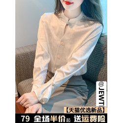 國風旗袍新中式上衣女裝春秋2025年新款時尚爆款歐貨雪紡襯衫襯衣