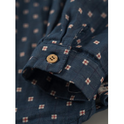 2023秋季新款韓版寬鬆休閒百搭文藝格紋雙層棉紗長袖襯衫女上衣潮