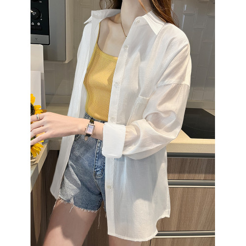 天絲防曬衣女2025新款夏季防曬衫襯衣寬鬆開衫透氣防曬服襯衫上衣