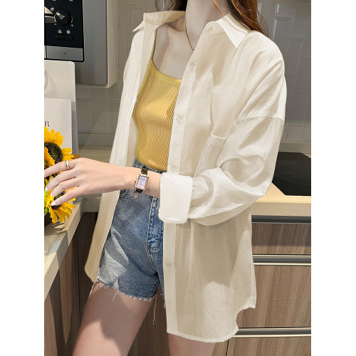 天絲防曬衣女2025新款夏季防曬衫襯衣寬鬆開衫透氣防曬服襯衫上衣