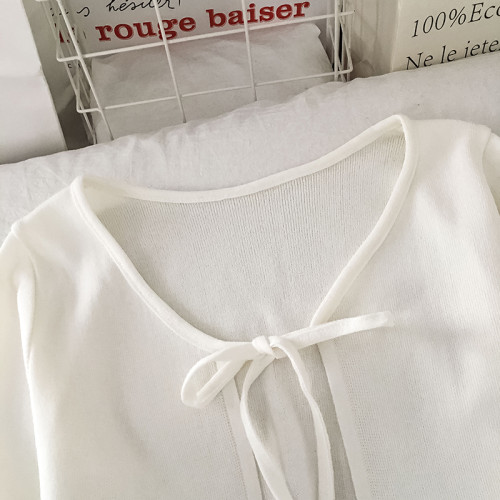 2025夏季新款法式針織開衫外套女防曬服小衆披肩夏季配裙子上衣服