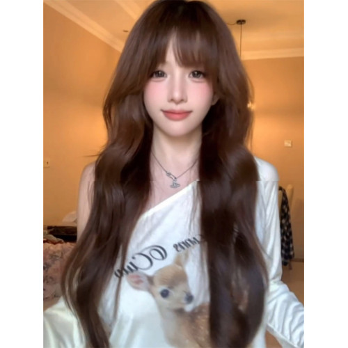 法式氣質白色可愛小鹿字母斜肩長袖防曬衣罩衫女夏季松弛感上衣潮