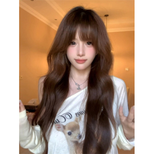 法式氣質白色可愛小鹿字母斜肩長袖防曬衣罩衫女夏季松弛感上衣潮