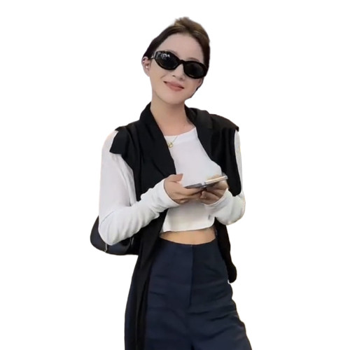 夏季薄款防曬衣女2026新款白色t恤小個子寬鬆百搭休閒短款上衣服