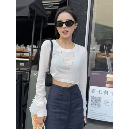 夏季薄款防曬衣女2026新款白色t恤小個子寬鬆百搭休閒短款上衣服