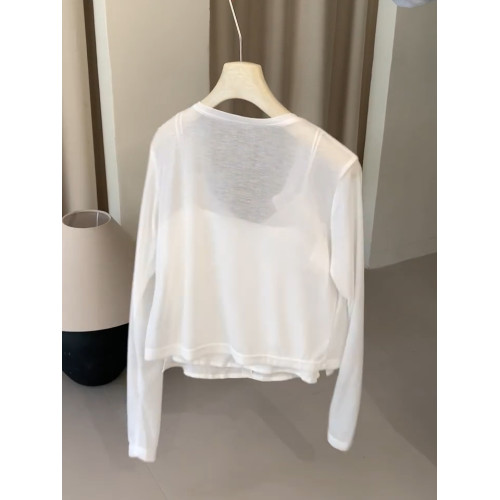 韓系單排釦圓領薄款防曬開衫女士2025年夏季簡約氣質百搭長袖外套