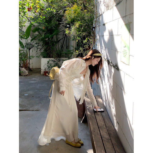 切糕自製小個子春季早春新款上衣女設計感拼接蕾絲長袖襯衫襯衣