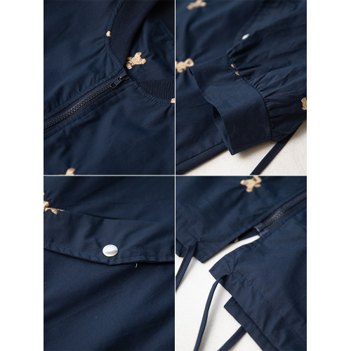 九月陌墨刺綉棒球服薄外套春季2025年新款歐貨寬鬆中長款防曬衣女