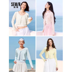 森馬防曬衣女短款正肩顯瘦原紗外套2025夏季新款涼感速乾開衫薄款