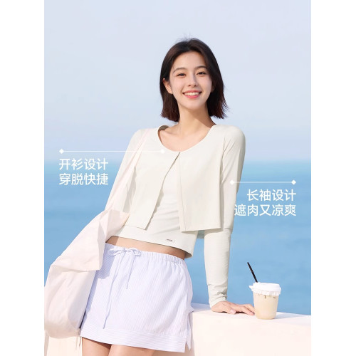 森馬防曬衣女短款正肩顯瘦原紗外套2025夏季新款涼感速乾開衫薄款