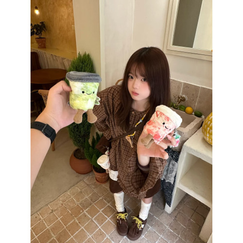 日系復古格紋襯衫女早秋季2025新款寬鬆氣質長袖上衣服獨特超好看