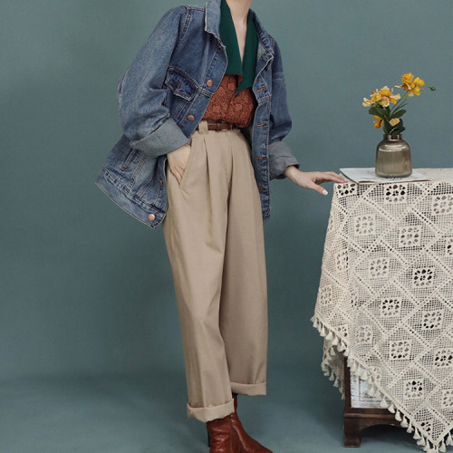 屬於你的80年代港風穿搭襯衫2022秋季古著風vintage碎花襯衣