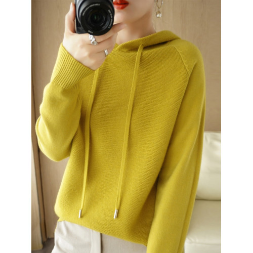 連帽針織衛衣女帶帽子毛衣2025新款短款寬鬆春秋小衆氣質打底上衣