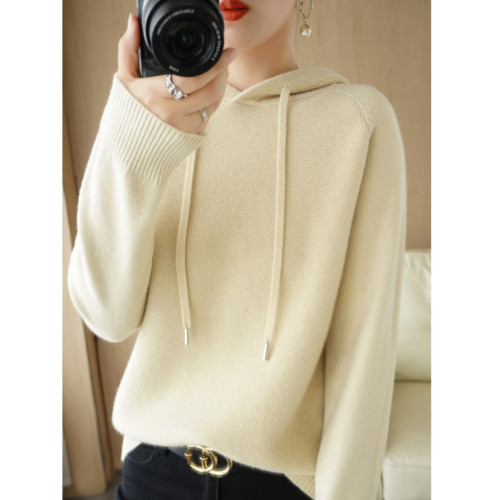 連帽針織衛衣女帶帽子毛衣2025新款短款寬鬆春秋小衆氣質打底上衣