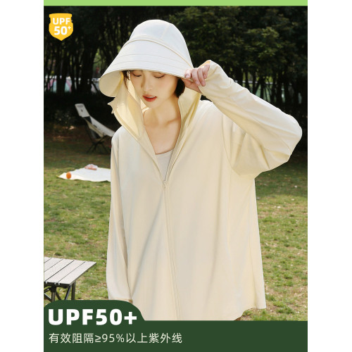 2025新款防曬衣女夏季防紫外線冰絲戶外輕薄寬鬆涼感透氣防曬服