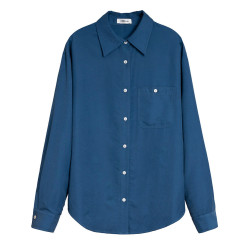 六條貓studio復古柔絲絨長袖襯衫女日系休閒曡穿內搭外穿百搭襯衣