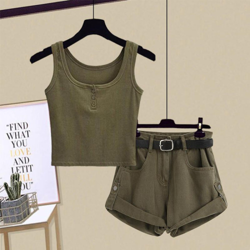 小衆短款白色防曬襯衫秋季2026新款內搭吊帶背心搭配顯瘦牛仔短褲