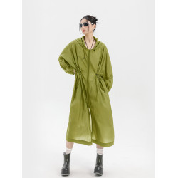 長款防曬衣女輕薄透氣過膝防曬服2025新款夏季寬鬆薄款外套女連帽