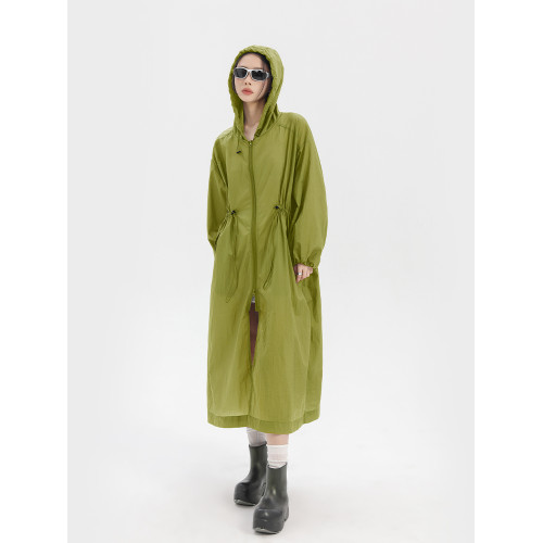 長款防曬衣女輕薄透氣過膝防曬服2025新款夏季寬鬆薄款外套女連帽