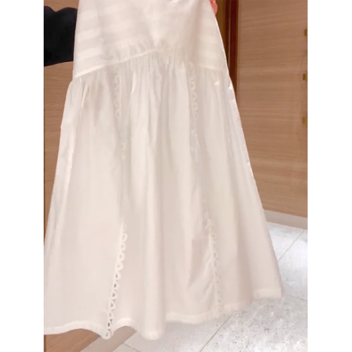 2026年夏新款法式時尚氣質套裝綁帶小衆設計長袖襯衫+白色半身裙