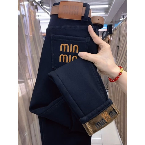 今年新款黑色加厚牛仔褲女秋季韓版高級洋氣街頭質感保暖哈倫褲