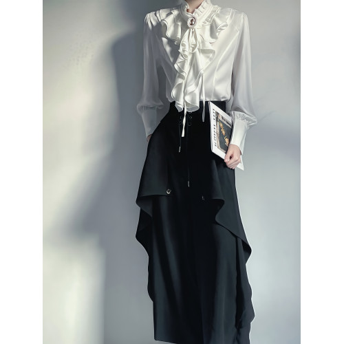 ROAE 原創小衆設計感宮廷風襯衫lemaire風高級感法式襯衣長袖上衣