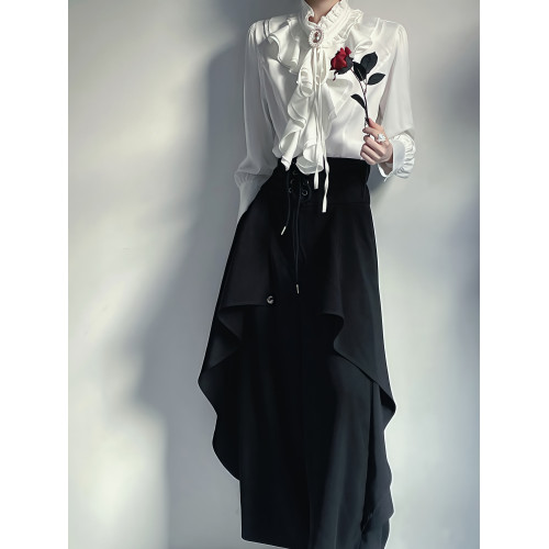 ROAE 原創小衆設計感宮廷風襯衫lemaire風高級感法式襯衣長袖上衣