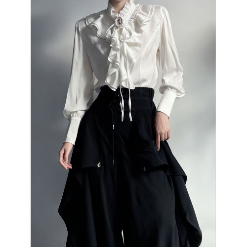 ROAE 原創小衆設計感宮廷風襯衫lemaire風高級感法式襯衣長袖上衣