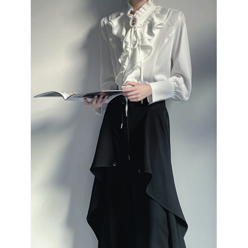 ROAE 原創小衆設計感宮廷風襯衫lemaire風高級感法式襯衣長袖上衣