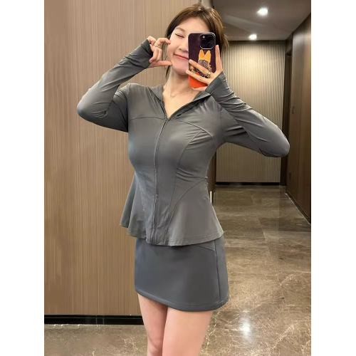 大碼冰絲防曬衣女2025夏季薄款修身瑜珈服外套防紫外線緊身防曬服