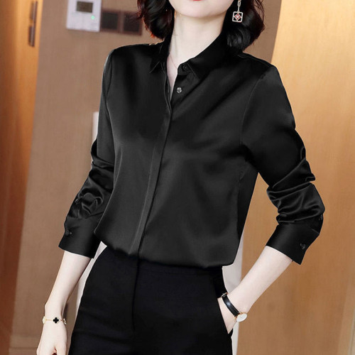 氣質簡約通勤雪紡襯衫女春秋季2025年新款法式高級感百搭小衫上衣