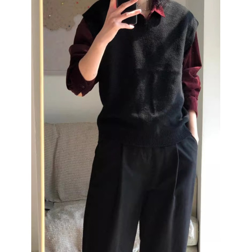 酒紅色襯衫港風時髦寬鬆打底巨顯白上衣秋冬新款燈芯絨長袖襯衣女